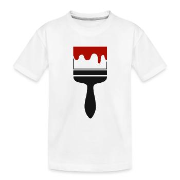 Pinsel Streichen Farbe Maler und Lackierer Malen - Kinder Premium Bio T-Shirt - Weiß - Vorne