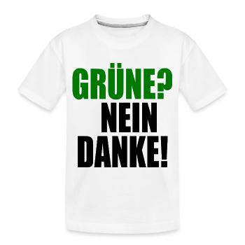 grüne nein danke - Kinder Premium Bio T-Shirt - Weiß - Vorne