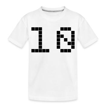 Number 10 - Kids' Premium Organic T-Shirt - white - Front