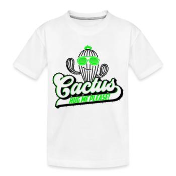 Farben änderbar | Kaktus Cactus Hug Me - Kinder Premium Bio T-Shirt - Weiß - Vorne
