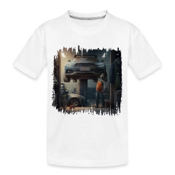 Was macht ein Kfz-Mechatroniker? - Kinder Premium Bio T-Shirt - Weiß - Vorne
