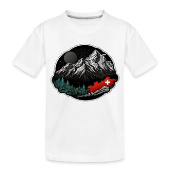 Swiss flag - Kids' Premium Organic T-Shirt - white - Front