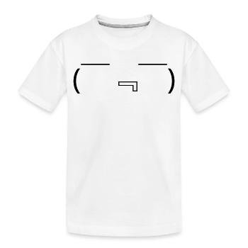Émotique ( ̄『 ̄) affamée Kaomoji bave - T-shirt bio Premium Enfant - blanc - Devant