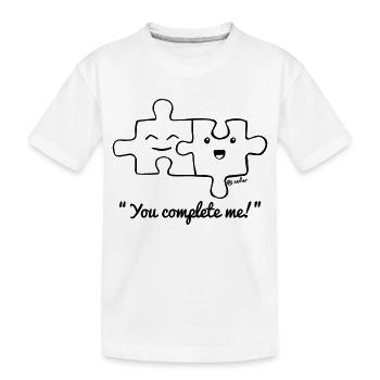 You complete me - Kids' Premium Organic T-Shirt - white - Front