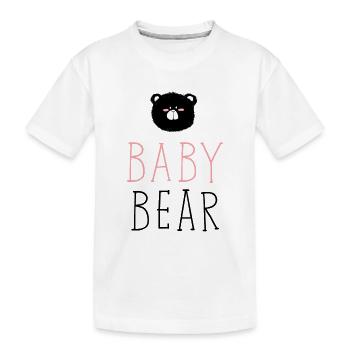 Baby bear - Kids' Premium Organic T-Shirt - white - Front