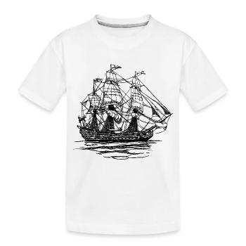 bateau pirate bateau bateau pirate Skull1 - T-shirt bio Premium Enfant - blanc - Devant