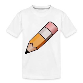 stylo apprentissage crayon professeur enseignant l'école p - T-shirt bio Premium Enfant - blanc - Devant