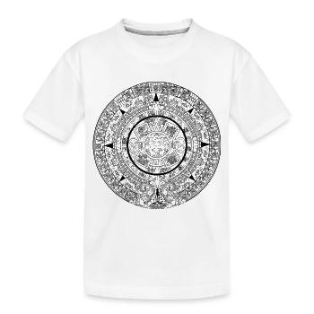 Calendrier Maya - T-shirt bio Premium Enfant - blanc - Devant