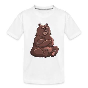 Doba der mürrische Bär - Kinder Premium Bio T-Shirt - Weiß - Vorne