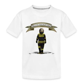 Feuerwehr Kinderfeuerwehr Nachwuchs 112 Geschenk - Kinder Premium Bio T-Shirt - Weiß - Vorne