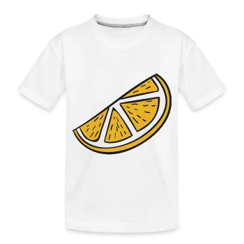 tranche d'orange - T-shirt bio Premium Enfant - blanc - Devant