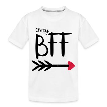 BFF Crazy Pfeil coeur rouge Partenaire Partenaire T.2 - T-shirt bio Premium Enfant - blanc - Devant