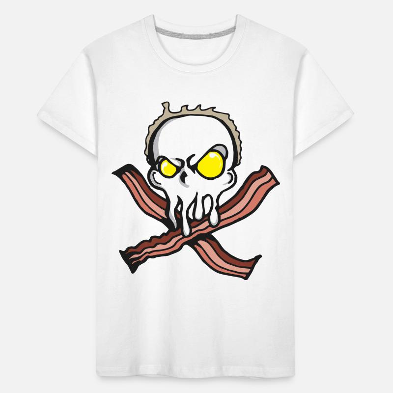 Egg Bacon Breakfast Brunch Fried Egg Pirate Gift Kids' Premium Organic T-Shirt