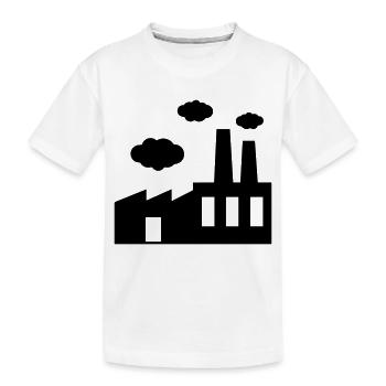 Fabrik - dunkle Wolken - Kinder Premium Bio T-Shirt - Weiß - Vorne