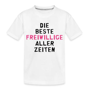 Freiwilliger - Freiwillige - Ehrenamt Solidarität - Kinder Premium Bio T-Shirt - Weiß - Vorne