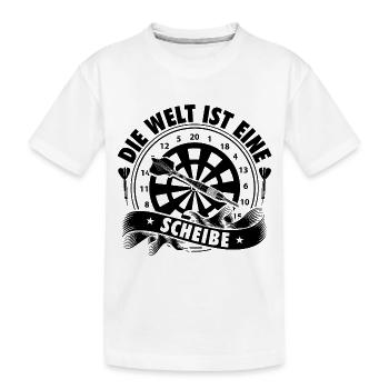 Dartscheibe | Darten Darter Dart Darts Geschenke - Kinder Premium Bio T-Shirt - Weiß - Vorne