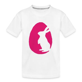 Pâques Oeuf de Pâques Lapin de Pâques - T-shirt bio Premium Enfant - blanc - Devant