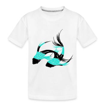 Poisson Asie Carpe Chine Poissons Nageoires Nage - T-shirt bio Premium Enfant - blanc - Devant