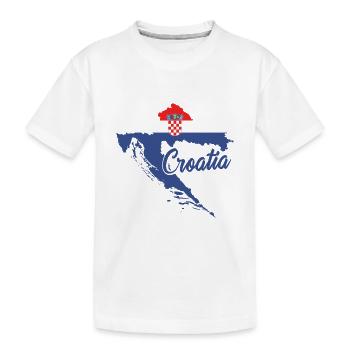 Croatie | Cadeau du drapeau croate des Balkans - T-shirt bio Premium Enfant - blanc - Devant