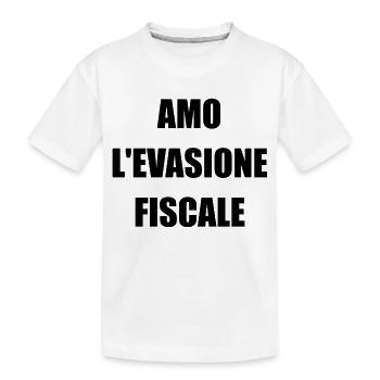 I love tax evasion - Kids' Premium Organic T-Shirt - white - Front