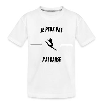 Je peux pas j'ai danse - T-shirt bio Premium Enfant - blanc - Devant