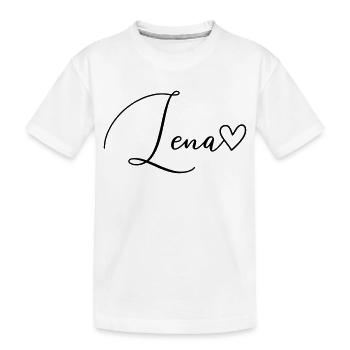 Lena Nom Prénom Fille - T-shirt bio Premium Enfant - blanc - Devant