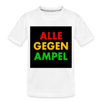 Alle gegen ampel - Kinder Premium Bio T-Shirt - Weiß - Vorne