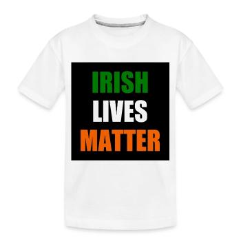 Irish lives matter - Kids' Premium Organic T-Shirt - white - Front