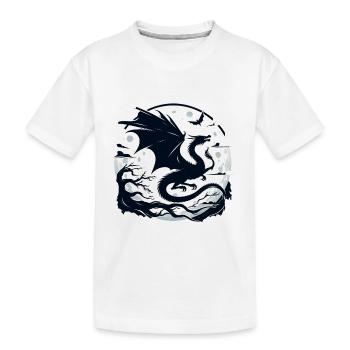 Mystical Dragon Moonlight - Kids' Premium Organic T-Shirt - white - Front