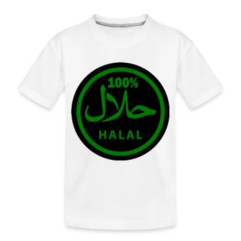Halal - Kinder Premium Bio T-Shirt - Weiß - Vorne