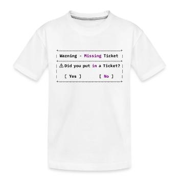Billet manquant - Mème informatique drôle - T-shirt bio Premium Enfant - blanc - Devant