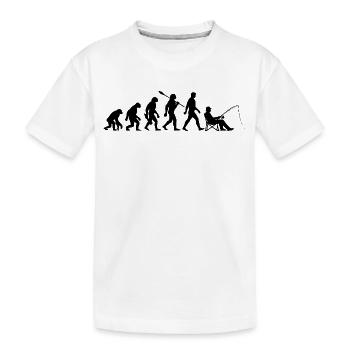 Evolution - Pêche, Cadeau de pêcheur - T-shirt bio Premium Enfant - blanc - Devant