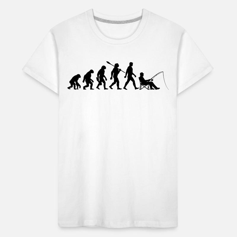 Evolution - Pêche, Cadeau de pêcheur T-shirt bio Premium Enfant