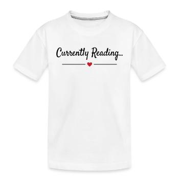 Je lis actuellement Bookworm Saying - T-shirt bio Premium Enfant - blanc - Devant
