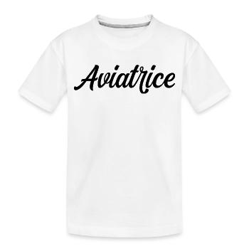 Aviator Pilot Airplane Aviation Aircraft Flight - Kids' Premium Organic T-Shirt - white - Front