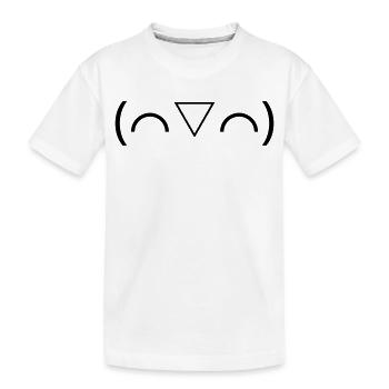 Émotique (⌒▽⌒) riante Kaomoji joyeuse - T-shirt bio Premium Enfant - blanc - Devant