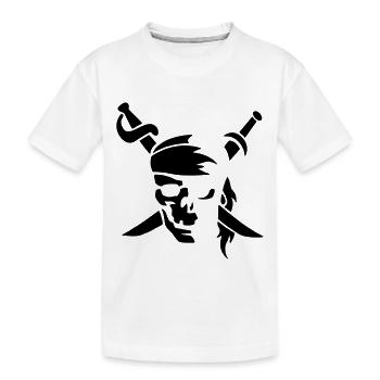 Pirate - Kinder Premium Bio T-Shirt - Weiß - Vorne