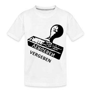 Vergeben - Stempel - Kinder Premium Bio T-Shirt - Weiß - Vorne