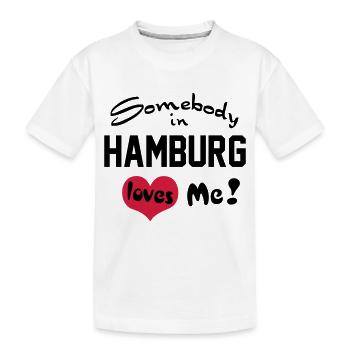 hamburg - Kinder Premium Bio T-Shirt - Weiß - Vorne