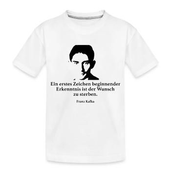 Kafka: Un premier signe de la connaissance naissante - T-shirt bio Premium Enfant - blanc - Devant