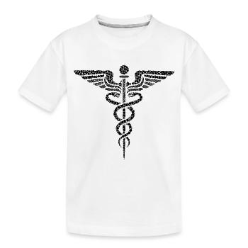 Aesculapian Wand Gift Idea - Kids' Premium Organic T-Shirt - white - Front