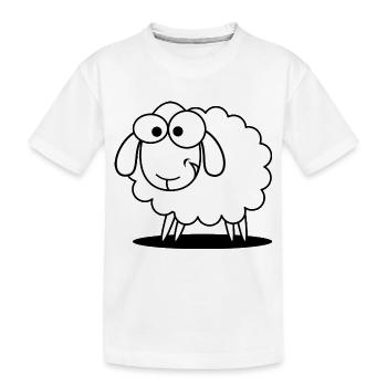 Witziges Schaf - Kinder Premium Bio T-Shirt - Weiß - Vorne