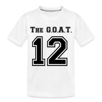 Le GOAT 12 - T-shirt bio Premium Enfant - blanc - Devant