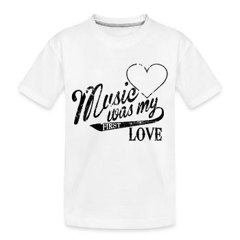 music was my first love - T-shirt bio Premium Enfant - blanc - Devant