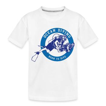 Ocean Diving - Kids' Premium Organic T-Shirt - white - Front