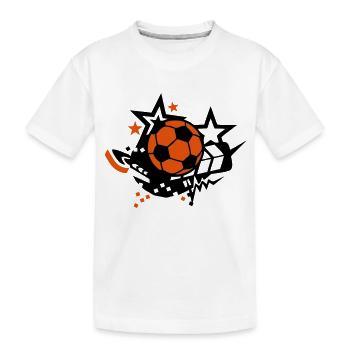 Football soccer ball stars504 - Kids' Premium Organic T-Shirt - white - Front
