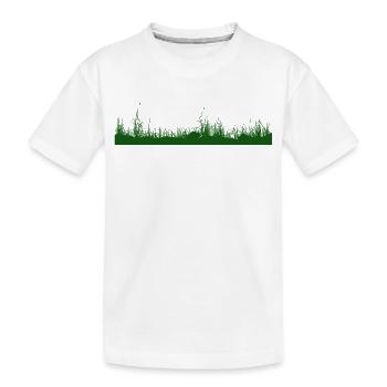 Grass, Ground, Meadow, Grass Meadow - Kids' Premium Organic T-Shirt - white - Front