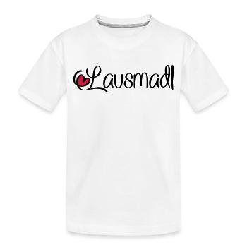 Lausmadl - Kinder Premium Bio T-Shirt - Weiß - Vorne