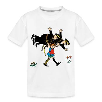 Pippi Langstrumpf Pippi Und Die Polizei - Kinder Premium Bio T-Shirt - Weiß - Vorne