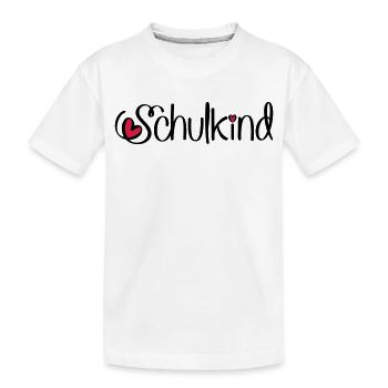 Schulkind - Kinder Premium Bio T-Shirt - Weiß - Vorne